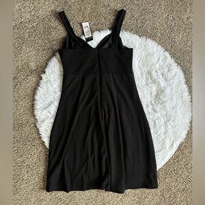 BCBG Paris Knit Eyelet Mini Dress Black New Womens Size Medium